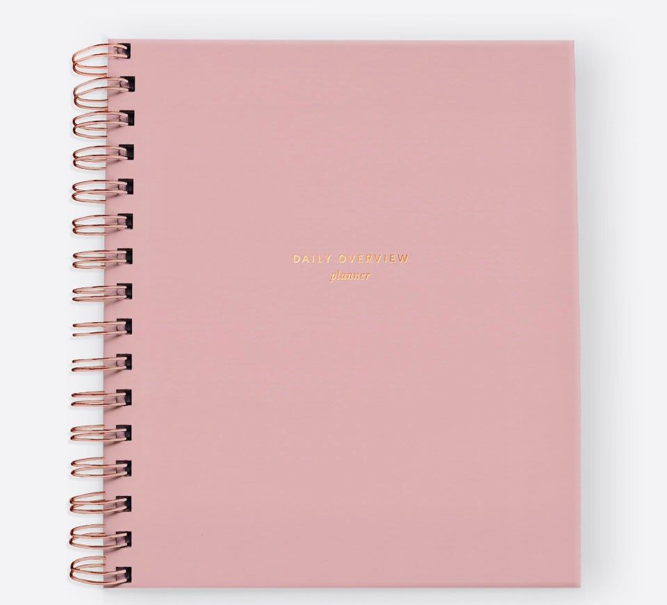 Daily Overview Planner in Dusty Rose