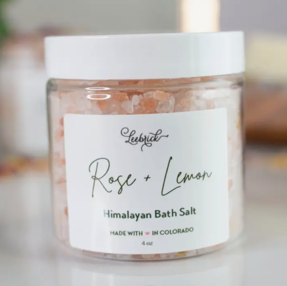 Rose + Lemon Botanical Bath Salts by Leebrick