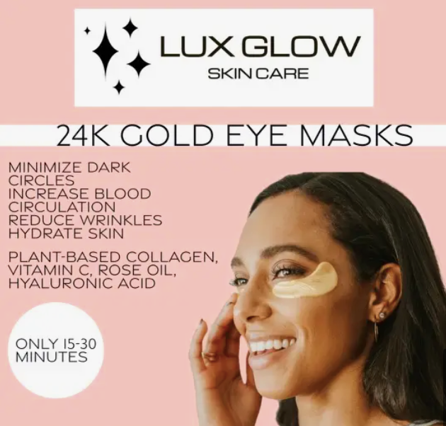 Gold Collagen Eye Mask by Lux Glow Skincare