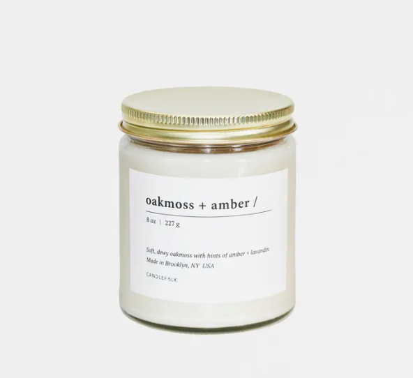 Oakmoss & Amber Soy Candle 8oz