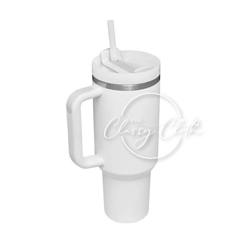 Quencher Tumbler 40 oz w/ Grip - White