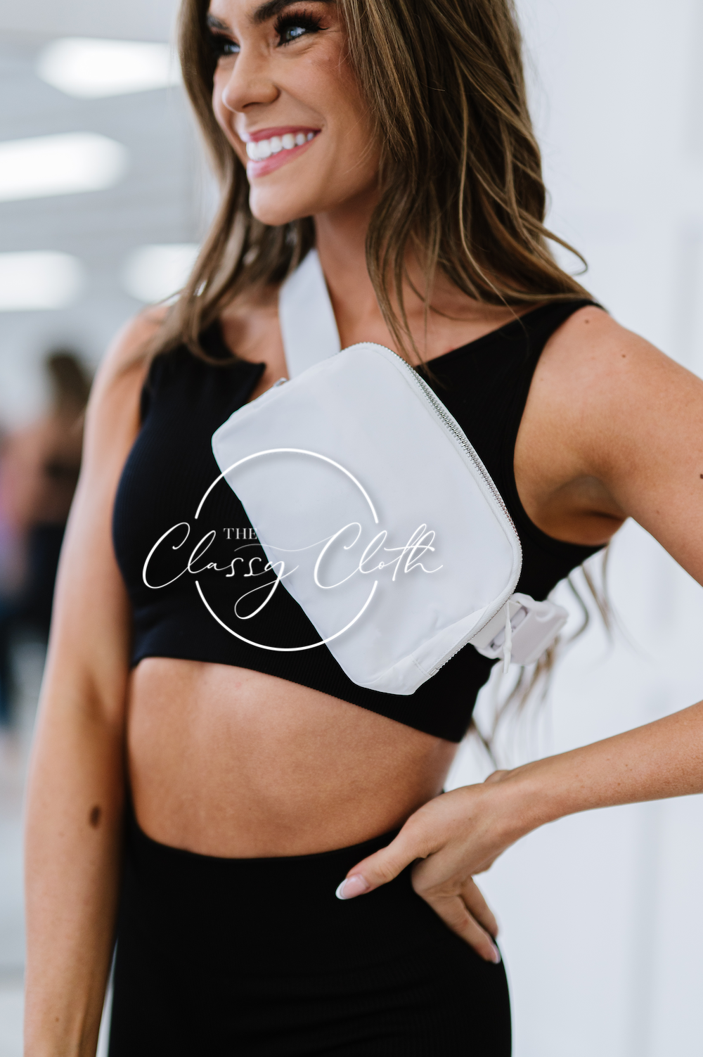 Nylon LuLa Shoulder Sling Belt Bag - White