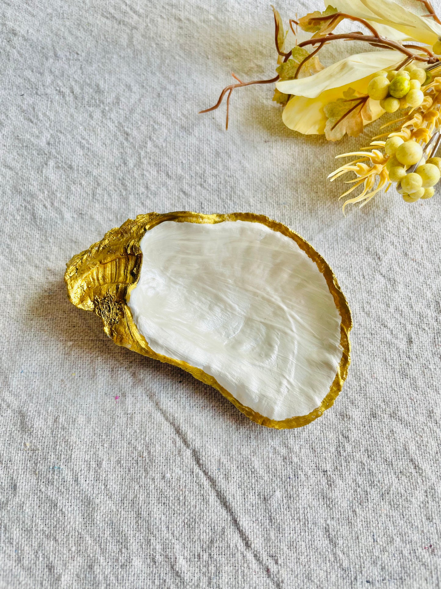Pearl White Oyster Jewelry Dish