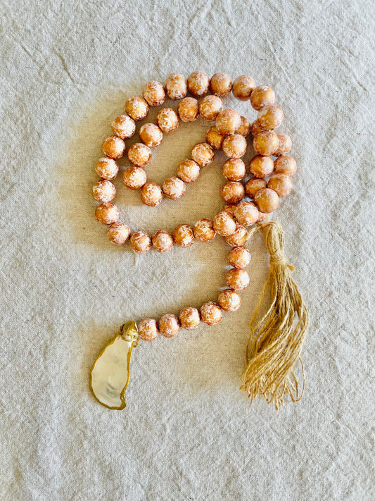 Oyster Blessing Beads - Bronze Marble