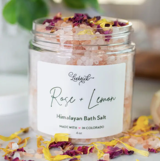 Rose + Lemon Botanical Bath Salts by Leebrick