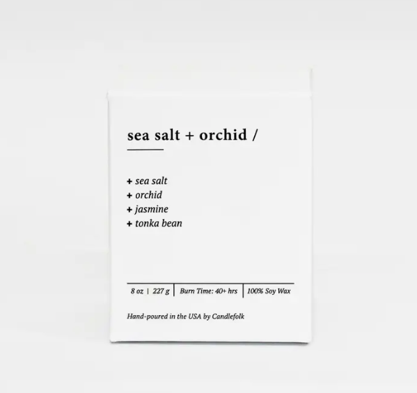 Sea Salt & Orchid Soy Candle 8 oz