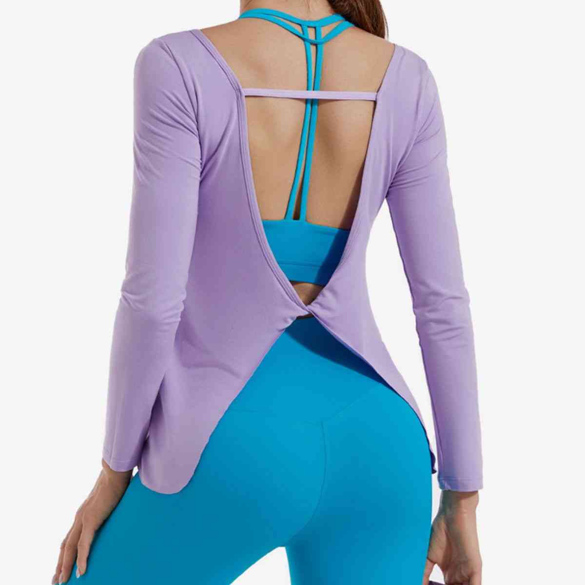 Twisted Open Back Sports Top